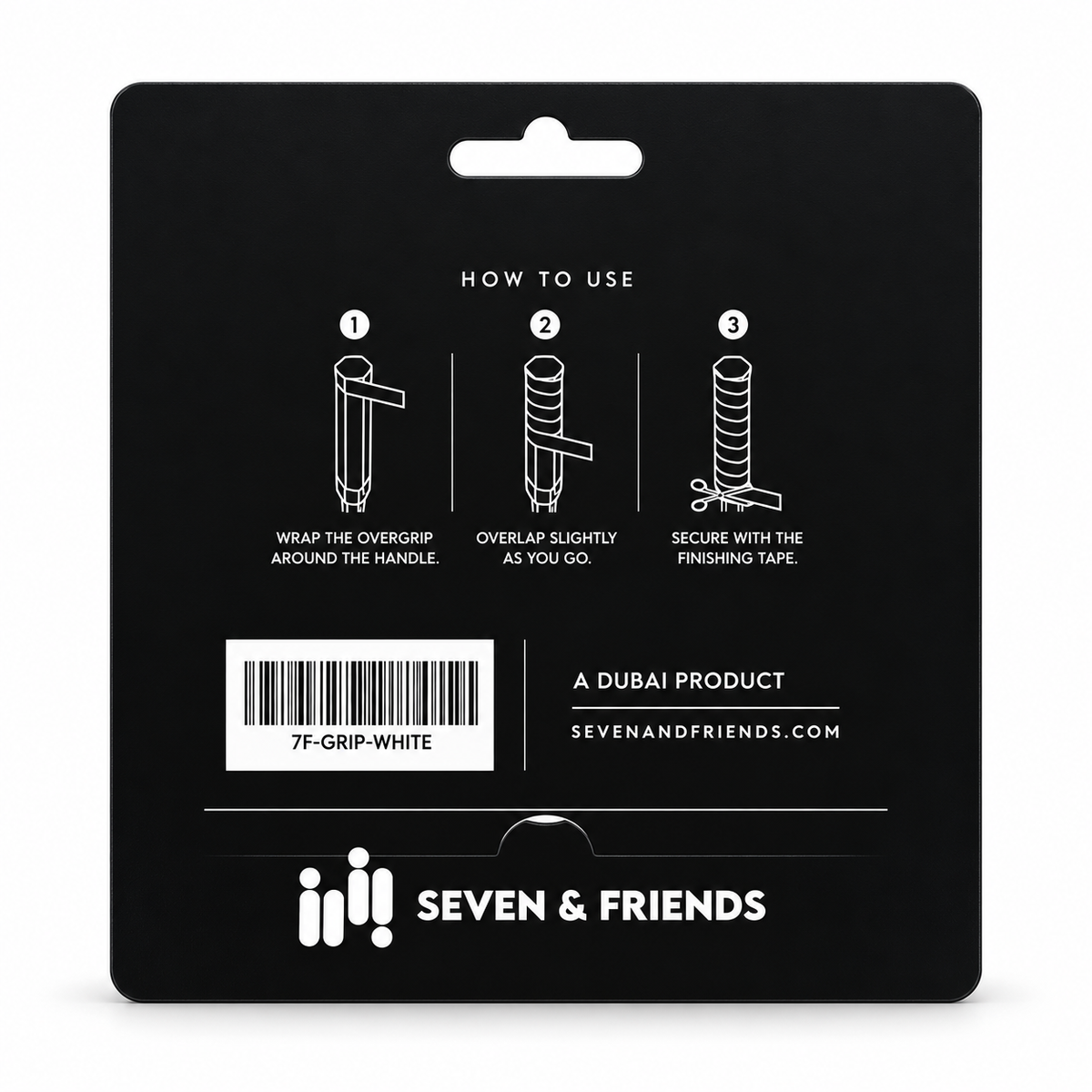 SEVEN & FRIENDS Performance Overgrip 3-Pack | Padel | Tennis | Pickle Ball