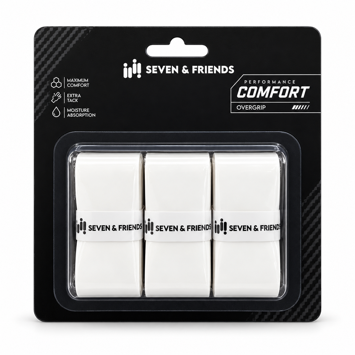 SEVEN & FRIENDS Performance Overgrip 3-Pack | Padel | Tennis | Pickle Ball