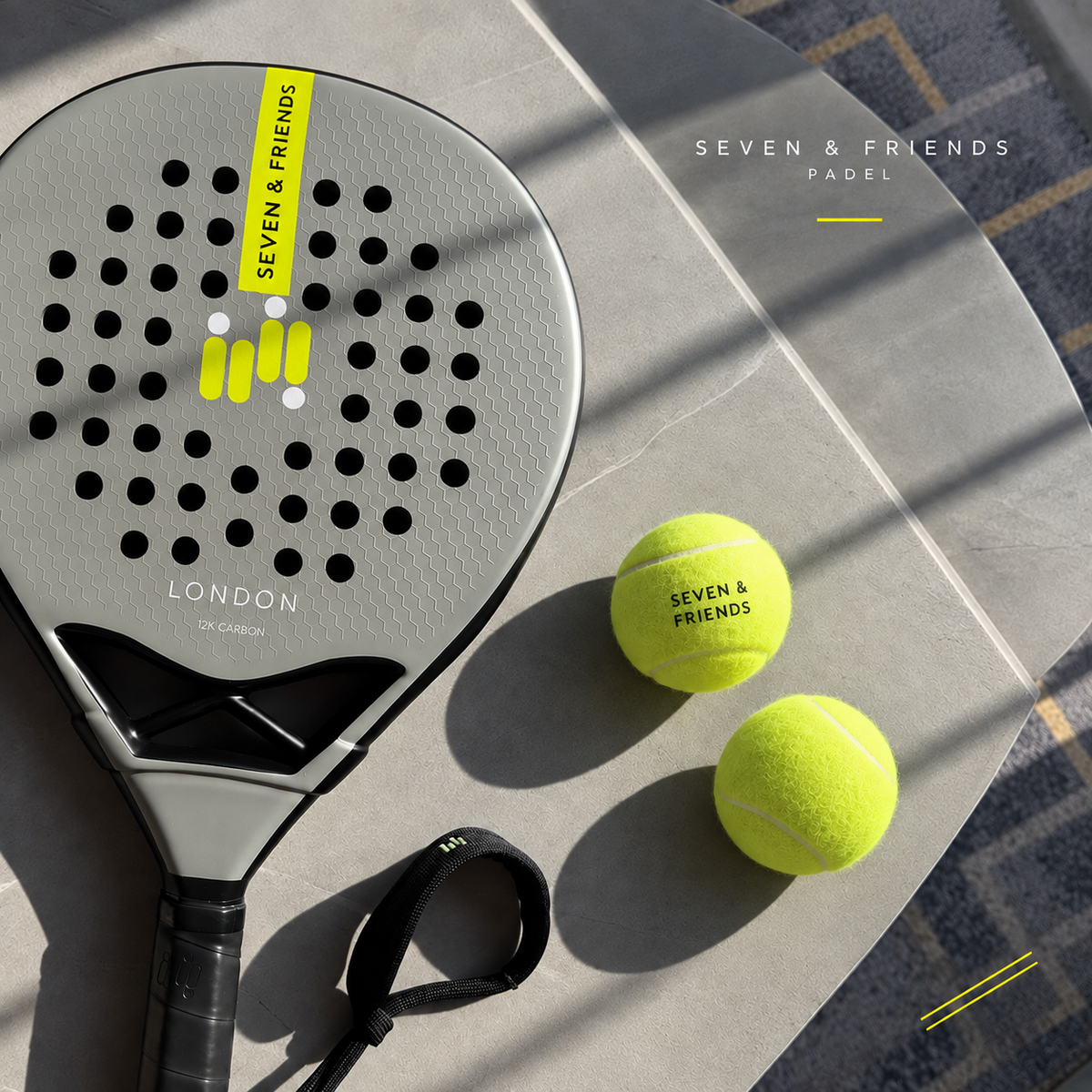 LONDON 12K Carbon Padel Racket | SEVEN & FRIENDS